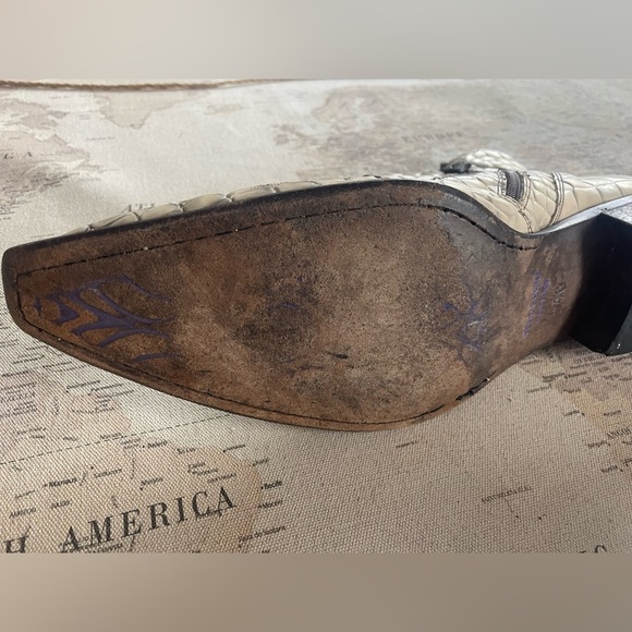 Jo Ghost Croc Print Leather Ankle Boots Size 46 | 12 US - Picture 13 of 16